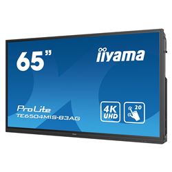 iiyama Prolite monitor TE6504MIS-B3AG 65" Black, IPS, Anti Glare, 4K, 20pt Touch, 24/7, Landscape, PureTouch-IR, Screen share Pro thumbnail 3