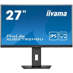 iiyama ProLite Monitor XUB2792HSU-B5 27", Black, Height Adjustable, IPS Panel, USB hub, HDMI, DP thumbnail 0