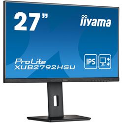 iiyama ProLite Monitor XUB2792HSU-B5 27", Black, Height Adjustable, IPS Panel, USB hub, HDMI, DP thumbnail 2