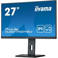 iiyama ProLite Monitor XUB2792HSU-B5 27", Black, Height Adjustable, IPS Panel, USB hub, HDMI, DP thumbnail 7