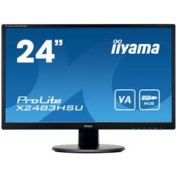 iiyama ProLite monitor X2483HSU-B5 24" VA, Full HD, Black, HDMI, Display Port, USB Hub