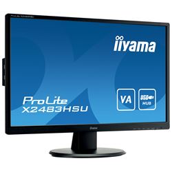 iiyama ProLite monitor X2483HSU-B5 24" VA, Full HD, Black, HDMI, Display Port, USB Hub thumbnail 2