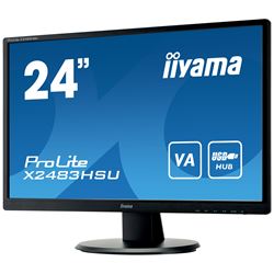 iiyama ProLite monitor X2483HSU-B5 24" VA, Full HD, Black, HDMI, Display Port, USB Hub thumbnail 3