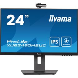 iiyama ProLite monitor XUB2490HSUC-B5 24" IPS, FHD webcam and microphone, Height Adjustable, 3-side borderless design thumbnail 1