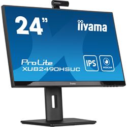 iiyama ProLite monitor XUB2490HSUC-B5 24" IPS, FHD webcam and microphone, Height Adjustable, 3-side borderless design thumbnail 5