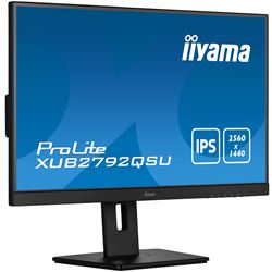 iiyama ProLite monitor XUB2792QSU-B5 27" IPS, 2560x1440, FreeSync, 3-side borderless, Black, HDMI, Display Port, USB Hub, Height Adjustable thumbnail 6