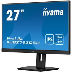 iiyama ProLite monitor XUB2792QSU-B5 27" IPS, 2560x1440, FreeSync, 3-side borderless, Black, HDMI, Display Port, USB Hub, Height Adjustable thumbnail 7