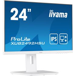 iiyama ProLite monitor XUB2492HSU-W5 24" IPS, Full HD, White, 3-side borderless, HDMI, Display Port, USB Hub, Height Adjustable thumbnail 2