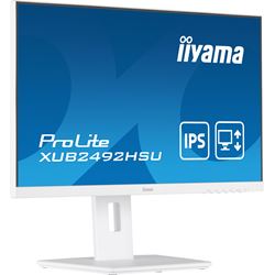 iiyama ProLite monitor XUB2492HSU-W5 24" IPS, Full HD, White, 3-side borderless, HDMI, Display Port, USB Hub, Height Adjustable thumbnail 3