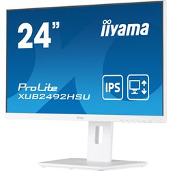 iiyama ProLite monitor XUB2492HSU-W5 24" IPS, Full HD, White, 3-side borderless, HDMI, Display Port, USB Hub, Height Adjustable thumbnail 4