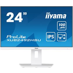 iiyama ProLite monitor XUB2492HSU-W6 24" IPS, Full HD, White, 3-side borderless, 1000hz refresh rate, HDMI, Display Port, USB Hub, Height Adjustable thumbnail 0