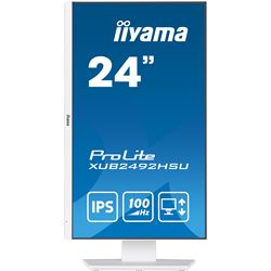 iiyama ProLite monitor XUB2492HSU-W6 24" IPS, Full HD, White, 3-side borderless, 1000hz refresh rate, HDMI, Display Port, USB Hub, Height Adjustable thumbnail 1