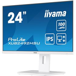 iiyama ProLite monitor XUB2492HSU-W6 24" IPS, Full HD, White, 3-side borderless, 1000hz refresh rate, HDMI, Display Port, USB Hub, Height Adjustable thumbnail 4