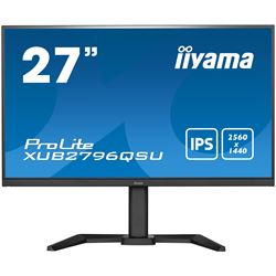 iiyama ProLite monitor XUB2796QSU-B5, 27" business/gaming, Ultra-wide Resolution, slimline, IPS, Height Adjustable and pivot function, HDMI, DisplayPort, FreeSync, Flicker free thumbnail 0