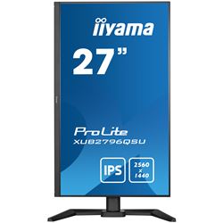 iiyama ProLite monitor XUB2796QSU-B5, 27" business/gaming, Ultra-wide Resolution, slimline, IPS, Height Adjustable and pivot function, HDMI, DisplayPort, FreeSync, Flicker free thumbnail 1