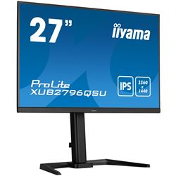 iiyama ProLite monitor XUB2796QSU-B5, 27" business/gaming, Ultra-wide Resolution, slimline, IPS, Height Adjustable and pivot function, HDMI, DisplayPort, FreeSync, Flicker free thumbnail 2