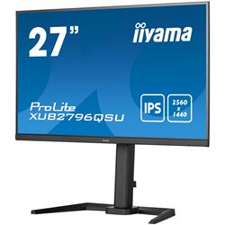 iiyama ProLite monitor XUB2796QSU-B5, 27" business/gaming, Ultra-wide Resolution, slimline, IPS, Height Adjustable and pivot function, HDMI, DisplayPort, FreeSync, Flicker free thumbnail 4