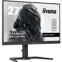 iiyama G-Master Black Hawk gaming monitor GB2730HSU-B5 27" Black, Ultra Slim Bezel, Full HD, 75Hz, 1ms, FreeSync, HDMI, Display Port, USB Hub thumbnail 2