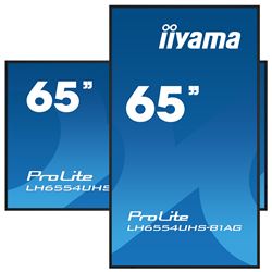 iiyama Prolite monitor LH6554UHS-B1AG 65" IPS panel, 4K UHD, 24/7, AntiGlare, Landscape/Portrait with Android OS, FailOver and Intel® SDM slot thumbnail 3