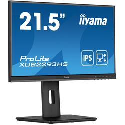 iiyama ProLite monitor XUB2293HS-B5 22" IPS panel, 3-side borderless design, height adjustable stand, HDMI, DP thumbnail 2