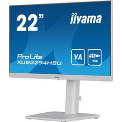 iiyama ProLite monitor XUB2294HSU-W2 22" 3-side borderless, height adjustable, white, VA panel, HDMI thumbnail 1