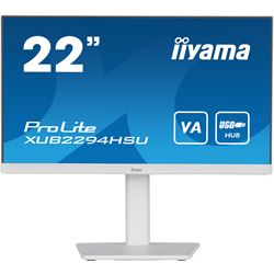 iiyama ProLite monitor XUB2294HSU-W2 22" 3-side borderless, height adjustable, white, VA panel, HDMI thumbnail 0