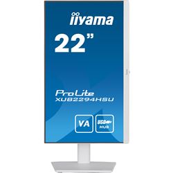 iiyama ProLite monitor XUB2294HSU-W2 22" 3-side borderless, height adjustable, white, VA panel, HDMI thumbnail 2