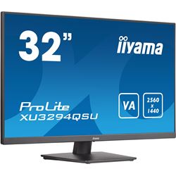 iiyama ProLite monitor XU3294QSU-B1 32" VA, Black, Ultra wide res, HDMI, DP, Blue light reducer, USB hub thumbnail 1