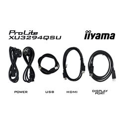iiyama ProLite monitor XU3294QSU-B1 32" VA, Black, Ultra wide res, HDMI, DP, Blue light reducer, USB hub thumbnail 10