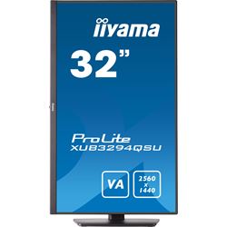 iiyama ProLite monitor XUB3294QSU-B1 32" VA, Height Adjustable, Black, Ultra wide res, HDMI, DP, Blue light reducer, USB hub thumbnail 1