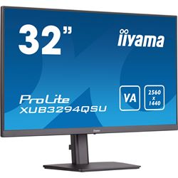 iiyama ProLite monitor XUB3294QSU-B1 32" VA, Height Adjustable, Black, Ultra wide res, HDMI, DP, Blue light reducer, USB hub thumbnail 2