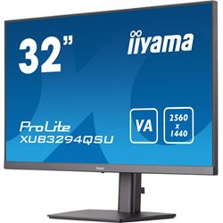 iiyama ProLite monitor XUB3294QSU-B1 32" VA, Height Adjustable, Black, Ultra wide res, HDMI, DP, Blue light reducer, USB hub thumbnail 4