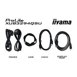 iiyama ProLite monitor XUB3294QSU-B1 32" VA, Height Adjustable, Black, Ultra wide res, HDMI, DP, Blue light reducer, USB hub thumbnail 13