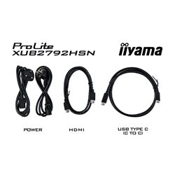 iiyama ProLite Monitor XUB2792HSN-B5 27", Black, Height Adjustable, IPS Panel, USB-C connection, Daisy chain thumbnail 13