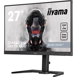 iiyama G-Master Silver Crow gaming monitor GB2730QSU-B5  27" Black, 2560 x 1440, 75hz, 1ms, FreeSync, HDMI, Display Port, USB Hub, Height Adjustable thumbnail 4