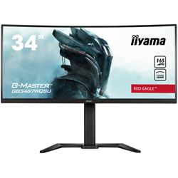 iiyama G-Master Red Eagle curved gaming monitor GB3467WQSU-B5 34" Black, 165hz, 3440x1440 res, 0.4ms, FreeSync, 2 x HDMI/DisplayPort with USB Hub thumbnail 1