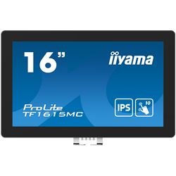 iiyama ProLite monitor TF1615MC-B1 16", Projective Capacitive 10pt touch, open frame, Glass overlay, Scratch resistant, Anti-fingerprint coating, landscape/portrait/face-up thumbnail 0