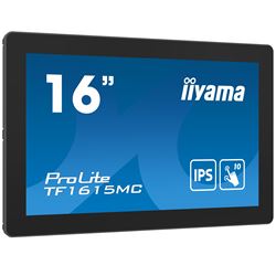 iiyama ProLite monitor TF1615MC-B1 16", Projective Capacitive 10pt touch, open frame, Glass overlay, Scratch resistant, Anti-fingerprint coating, landscape/portrait/face-up thumbnail 1