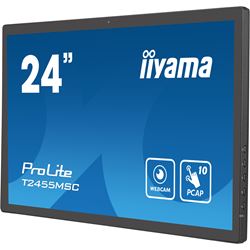 iiyama ProLite monitor T2455MSC-B1 24" Black, IPS, Projective Capacitive 10pt touch, HDMI, Display Port, edge-to-edge glass, anti fingerprint coating, integrated webcam & mic thumbnail 4