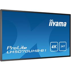 iiyama Prolite monitor LH5070UHB-B1 50" Digital Signage, VA, Slimline, 4K UHD, 700cd/m² brightness, 24/7, Landscape/Portrait, with Android OS thumbnail 5