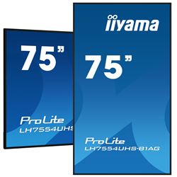 iiyama ProLite LH7554UHS-B1AG 75", 24/7, 4K, IPS, HDMI, landscape/portrait, Wifi, Android OS, FailOver and Intel® SDM slot, Anti-Glare thumbnail 4