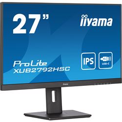 iiyama ProLite Monitor XUB2792HSC-B5 27", Black, Height Adjustable, IPS Panel, USB-C connection with power thumbnail 2