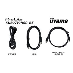 iiyama ProLite Monitor XUB2792HSC-B5 27", Black, Height Adjustable, IPS Panel, USB-C connection with power thumbnail 12