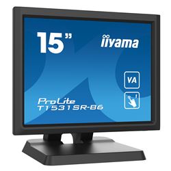iiyama ProLite monitor T1531SR-B6 15" Black, 5:4 Resistive single touch, VA, HDMI, Display Port thumbnail 1