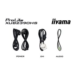 iiyama ProLite monitor XUB2390HS-B5 23" IPS, Full HD, Ultra Slim Bezel, Black, HDMI, Height Adjustable thumbnail 12