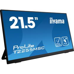 iiyama ProLite touch screen monitor T2255MSC-B1 22" Black, IPS, Full HD, Projective Capacitive 10pt touch, HDMI, DisplayPort, Edge to edge glass thumbnail 1