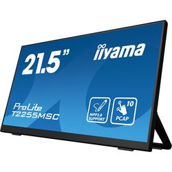 iiyama ProLite touch screen monitor T2255MSC-B1 22" Black, IPS, Full HD, Projective Capacitive 10pt touch, HDMI, DisplayPort, Edge to edge glass thumbnail 3