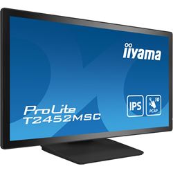 iiyama ProLite monitor T2452MSC-B1 24" Black, IPS, Projective Capacitive 10pt touch, HDMI, Display Port, edge-to-edge glass, anti fingerprint coating thumbnail 2