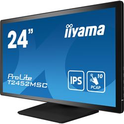iiyama ProLite monitor T2452MSC-B1 24" Black, IPS, Projective Capacitive 10pt touch, HDMI, Display Port, edge-to-edge glass, anti fingerprint coating thumbnail 3