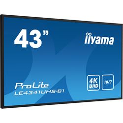 iiyama ProLite monitor LE4341UHS-B1 43", IPS, 4K UHD, 18/7 Hours Operation, 10W Speakers, Media playback, glossy finish thumbnail 1